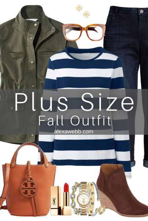 Plus Size Preppy Outfits, Adulting Outfits, Plus Size Preppy, Striped Top Outfit, Top Outfit Ideas, Pluse Size, Apple Shape Outfits, Fashion Thoughts, Alexa Webb