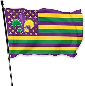 Carnival Banner, Fat Tuesday New Orleans, Mardi Gras Flag, New Orleans Party, Masquerade Carnival, Carnival Decorations, Fat Tuesday, Flag Banner, House Wall