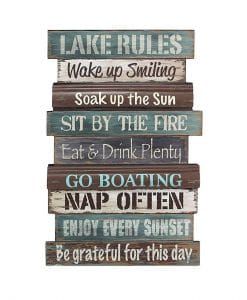 Nautical & Lake Home Decor - Anchor Bay Life Lake Rules Sign, Lake Rules, Lodge Signs, Lake Quotes, Black Forest Decor, Lake Decor, Lake Signs, Lake Life, Cabin Decor