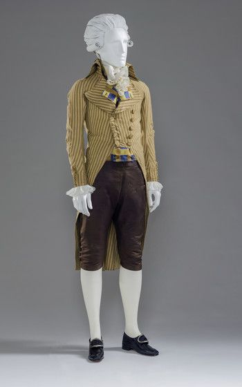 Ensemble, France, 1790–95, Los Angeles County Museum of Art, Costume Council Fund in honor of the council's 60th anniversary 1790s Fashion Men, 1790s Fashion, 18th Century Mens Fashion, Fashion History Timeline, Spooky Christmas, 18th Century Dress, 18th Century Costume, Fashion Reference, 18th Century Clothing