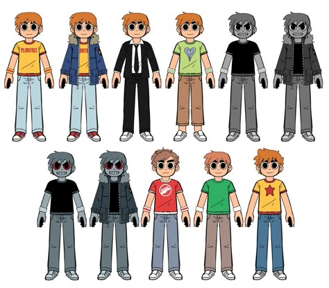 Scott Pilgrim Reference, Scott Pilgrim Character Sheet, Scott Pilgrim Art Style, Spencer Blair, Bryan Lee O Malley, Scott Pilgrim Comic, Bryan Lee, Pixel Art Tutorial, Scott Pilgrim Vs. The World