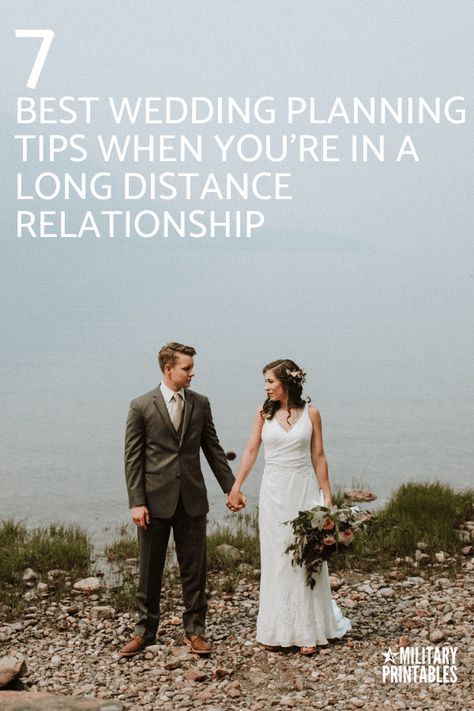 7 Wedding Planning Tips When You’re In A Long Distance Relationship #longdistancerelationship #longdistancerelationships #ldr #longdistancelove #wedding Long Distance Relationship Wedding Theme, Long Distance Relationship Wedding, Bridal Hacks, Theme Engagement Photos, Long Distance Wedding, Wedding Planning Checklist Detailed, Military Marriage, Couples Stuff, Life Plans