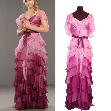 Hermione's clothes - Google Search Hermione Yule Ball Dress, Disney Apron, Hermione Yule Ball, Hermione Costume, Hermione Dress, Violet Clothes, Yule Ball Outfits, Harry Potter Yule Ball, Yule Ball Dress