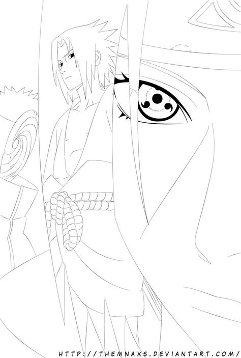 Naruto Painting, Uchiha Madara, Naruto Sketch Drawing, Anime Lineart, Naruto Tattoo, Itachi Uchiha Art, Naruto Sketch, Manga Drawing Tutorials, Naruto Drawings