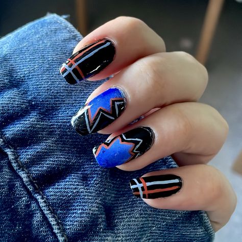 Valorant Nail Art, Valorant Nails, Yoru Valorant, Nails Inspiration, Enamel Pins, Nail Art, Nails, Quick Saves, Art