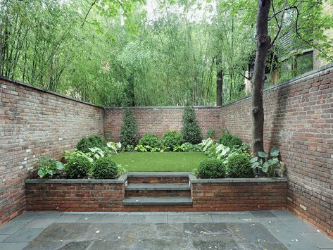 Landscaping Modern, Concrete Yard, House Location, Garden Modern, Garden Steps, Pool Noodle, Walled Garden, Have Inspiration, Brick Walls