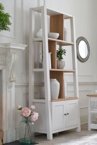 Malvern Storage Ladder Shelf Ladder Shelf With Drawers, Next Malvern Cream, Sofa Shelf, Storage Ladder, Ladder Shelves, Ladder Bookshelf, Cream Paint, Ladder Shelf, Standing Shelves