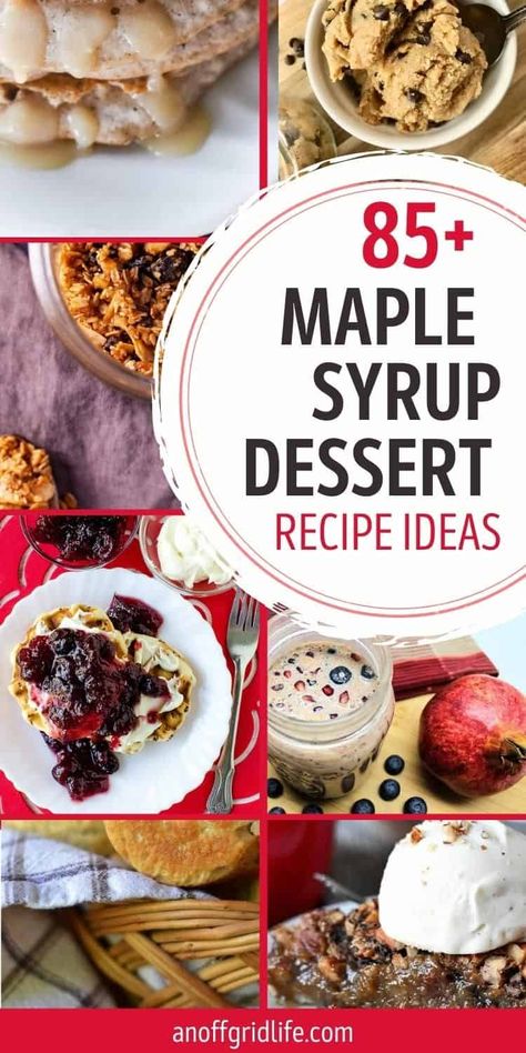 85+ Maple Syrup Dessert Ideas Maple Bacon Cinnamon Rolls, Quick Vegan Desserts, Maple Syrup Cake, Homestyle Meals, Maple Desserts, Maple Leaf Cookies, Bacon Donut, Healthy Peanut Butter Cups, Maple Recipes