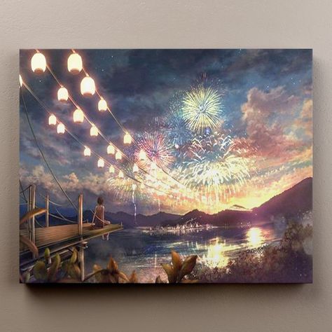 Firework Painting, World Famous Paintings, Scenic Wallpaper, Red Sunset, Indoor Toys, Landscape Art Painting, Puzzle Art, 1000 Piece Jigsaw Puzzles, Anime Scenery Wallpaper