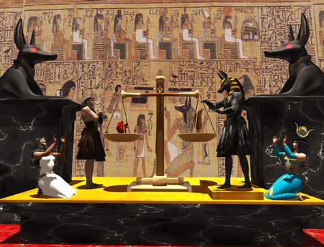 The Weighing of the Heart   Personal depiction of the Weighing of the Heart, the… Anubis Heart And Feather, Anubis Bastet Love, Weighing Of The Heart, Anubis Weighing The Heart, Gods Of Egypt Hathor, Historical Travel, Bennu Bird Egyptian Mythology, Gods Of Egypt Movie Hathor, Egyptian Book Of The Dead