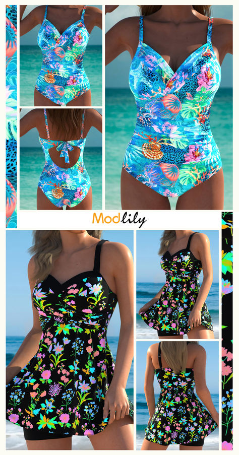 From one-pieces to bikinis, MODLILY has you covered with the hottest styles 👙 Dive into summer with the latest swimsuit trends! Swimsuit Trends, Trendy Swimsuits, Trendy Swimwear, Summer Beach Wear, Beachwear For Women, Women's Swimwear, Beach Look, Beach Wears, Swim Dress