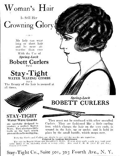 An advertisement showing combs and curlers to make marcel waves. Marcel Waves, Finger Wave Hair, 1920s Hair, Finger Waves, Pin Curls, Retro Waves, Retro Hairstyles, Hair And Makeup Artist, Women's Hair