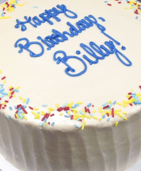 Happy Birthday, Billy | | www.birdbakery.com | BIRD bakery | San Antonio | Sprinkles Cake Happy Birthday Billy, Bird Bakery, Sprinkles Cake, Billy B, Buttermilk Pie, Sprinkle Cake, Lemon Bars, Yummy Cupcakes, Monster Cookies