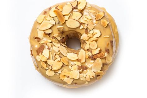 Almond Donut, Doughnut Shop, Sweet House, Food Png, Sliced Almonds, House Made, Donuts, Dough, Almond