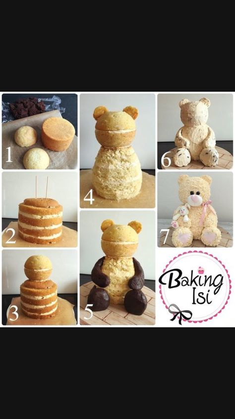 Teddy Making, Tort Special, 3d Dort, Tårta Design, Teddy Cakes, Teddy Bear Cakes, Bear Cake, Sculpted Cakes, 3d Cakes