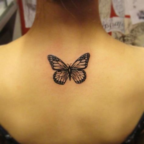 23 Awesome Upper Back Tattoos for Women Tattoo Back Women, A Butterfly Tattoo, Ink Butterfly, Tattoo On The Back, Butterfly Tattoo Cover Up, Monarch Butterfly Tattoo, Butterfly Tattoo On Shoulder, Butterfly Tattoo Meaning, Butterfly Back Tattoo