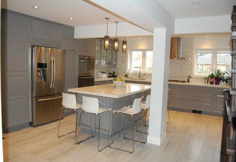 IKEA kitchen BODBYN grey - Traditional - Kitchen - Toronto - by BML IKEA kitchen installers | Houzz Bodbyn Kitchen Grey, Black Ikea Kitchen, Ikea Bodbyn Kitchen, Bodbyn Kitchen, Grey Ikea Kitchen, Kitchen Design Layout Island, Ikea Kitchen Installation, Bodbyn Grey, Small Kitchen Decoration