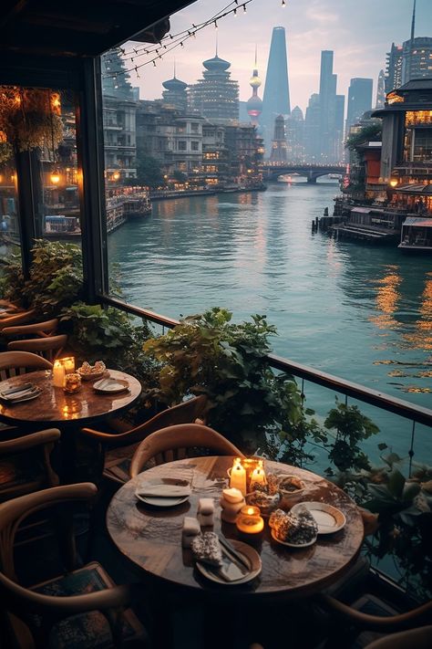 Cozy Cafes With A Riverfront View Cozy Cafe, Alam Yang Indah, Beautiful Places To Travel, Beautiful Places To Visit, Pretty Places, Travel Aesthetic, Belle Photo, Dream Vacations, Beautiful Views