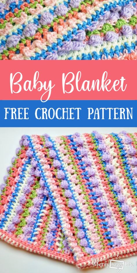 Free Crochet Pattern for a Baby Girl Blanket Baby Blanket Free Crochet Pattern, Lap Blankets, Baby Blanket Crochet Pattern Easy, Messy Life, Baby Afghan Crochet Patterns, Crochet Baby Blanket Free Pattern, Sugar Love, Easy Crochet Baby Blanket, Crocheting Ideas