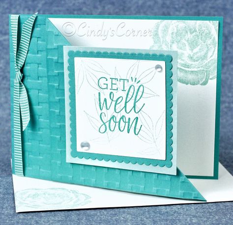 Healing Hugs Get Well – Cindy's Corner Space Sketches, Feel Better Cards, Healing Hugs, Fancy Fold Cards, Stamping Up Cards, Card Making Techniques, Fun Fold Cards, Get Well Cards, Get Well Soon