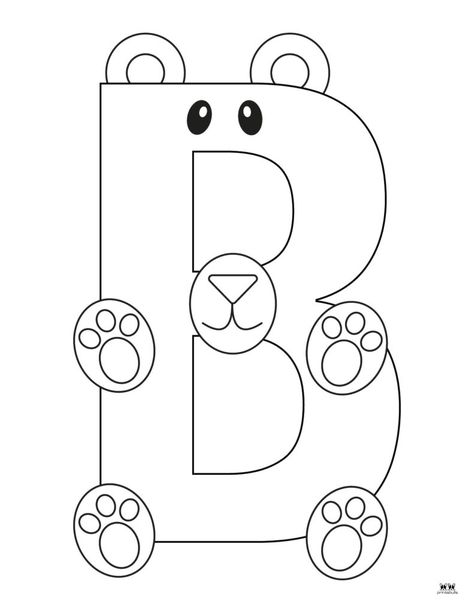 Worksheet Letter B For Preschool, B Bear Craft, Letter B Coloring Sheets For Preschool, The Letter B Worksheets, Letter Bb Crafts For Preschool, B Letter Activities, Preschool Letter B Worksheets, Free Letter B Printables, Letter B Bear Craft