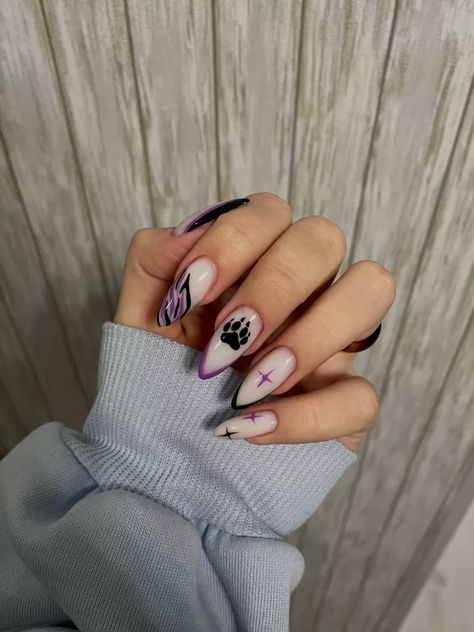 Clawdeen Wolf Nails Designs, Clawdeen Nail Ideas, Clawdeen Wolf Inspired Nails, Monster High Nails Clawdeen, Wolf Nails Designs, Clawdeen Wolf Nails, Monster High Inspired Nails, Clawdeen Nails, Monster High Nail Art