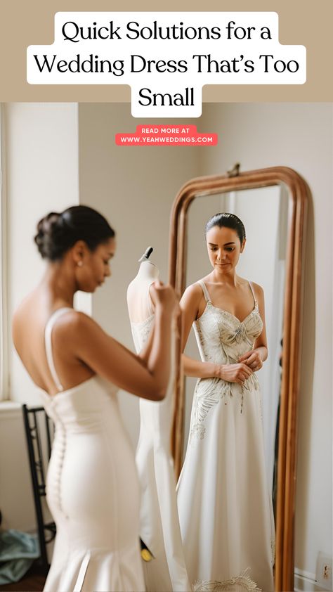 A bride fitting a too small wedding dress. Make A Wedding Dress, Tight Wedding Dress, Making A Wedding Dress, Shape Wear, A Wedding Dress, Small Dress, Dress Making, A Wedding, Special Day