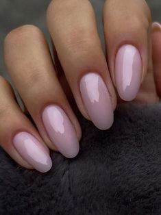 Pink Oval Nails, Milky Nails, Pink Glitter Nails, Pink Gel Nails, Hello Nails, Light Pink Nails, Already Gone, Blush Nails, Bride Nails