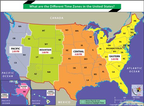 There are 9 standard #timezones in the #UnitedStates. These time zones cover the contiguous United States, the states of #Alaska and #Hawaii, and the overseas territories. Time Zone Map, World Time Zones, World Map With Countries, Metro Map, United States Map, Printable Maps, Usa Map, Time Zones, Time Zone