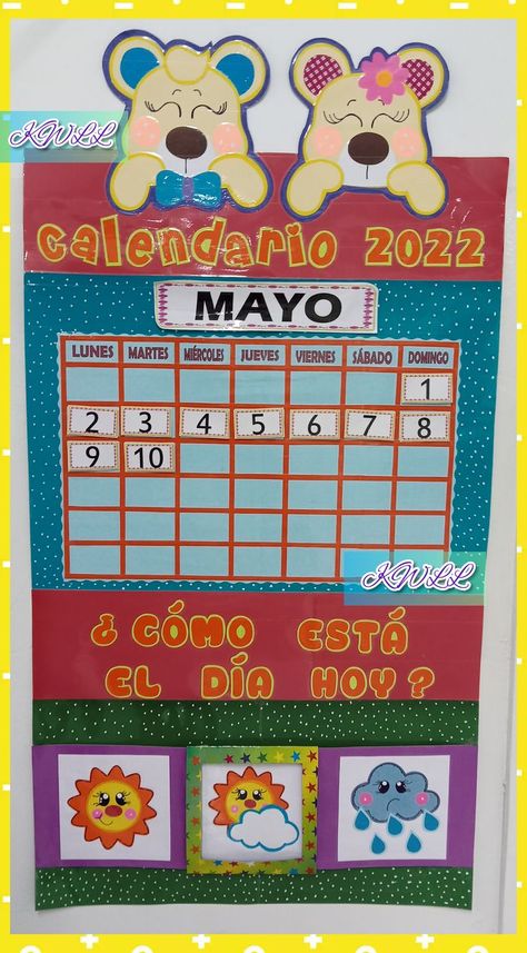 Preescolar- Calendario - Carteles - Clima - Escuela - Colegio - Manualidades - Educación Inicial School Decorations, Ideas Para, Comics, Art