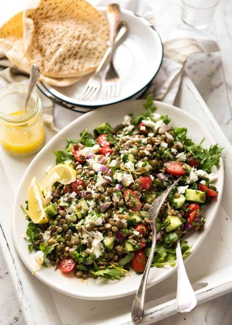 Sexy Lentil Salad | RecipeTin Eats Green Pea Salad, Lemon Salad Dressings, Fall Salads, Lentil Salad Recipes, Canned Lentils, Lemon Salad, French Lentils, Recipetin Eats, Pea Salad