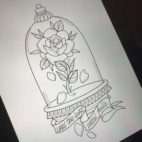 Beauty and the beast bell jar for lyssa tomorrow (hopefully) Really looking forward to this one! For bookings email me … Sketches Disney, Scene Dress, Tattoo Minimal, Kraf Kertas, Disney Art Drawings, Art Disney, Disney Tattoos, Pencil Art Drawings, Drawings Simple