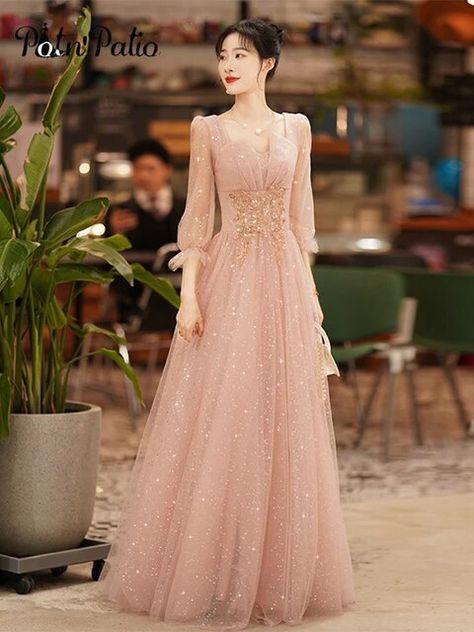 Luulla Dresses, Full Sleeve Gowns, Puffy Prom Dresses, 1930s Fashion Dresses, Evening Wedding Guest Dresses, Gaun Dress, Teenage Dress, Sweet 17, Gowns Dresses Elegant