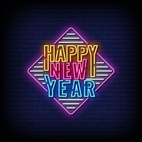 Happy new year neon signs style text vec... | Premium Vector #Freepik #vector #background #banner #poster #christmas Happy New Year Neon, Poster Christmas, Background Banner, Vector Background, Premium Vector, Happy New, Happy New Year, Neon Signs, Neon