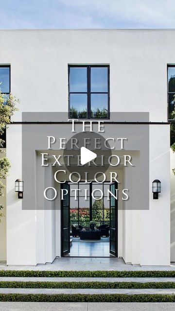 Kreiss on Instagram: "Want to know the perfect exterior color options to use for your home?

#luxuryhomedesign #exteriordesign #exteriorpainting #homeexterior #exteriorpaint #paintcolors #paintideas #limestone #offblack #slippersatin" Sherwin Williams Mediterranean Exterior, Nuance Sherwin Williams, Spanish Style Exterior Paint Colors, Housing Exterior, Spanish Style Exterior, Sherwin Williams Exterior, Exterior Color Palette, Mediterranean Exterior, Exterior Finishes