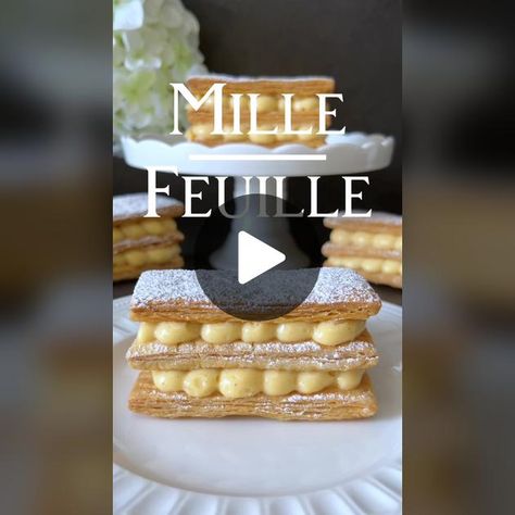 TikTok · Food with Style Napoleon Pastry, Napoleon Dessert, Classic French Desserts, Vanilla Pod, Canned Biscuits, Puff Pastry Dough, Elegant Desserts, French Dessert, Pastry Cream