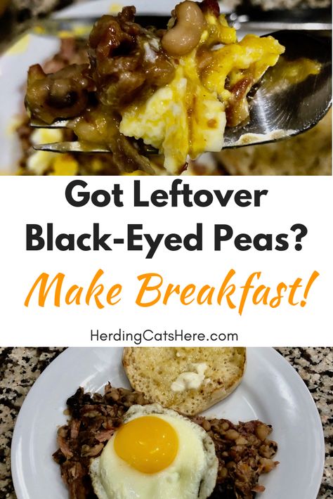 Looking for a way to finish off leftover black-eyed peas from New Years? Try my twist on this breakfast dish. You will not be disappointed. Black Eyed Peas Leftovers, Leftover Black Eyed Peas Recipes, Blackeyed Peas, Black Eyed Peas Recipe, Black Peas, Black Eyed Beans, Pea Recipes, Keto Diet Food List, Food List