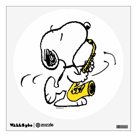 Check out this fun Peanuts design featuring Snoopy. Snoopy Playing Saxophone, Snoopy Saxophone, Snoopy Music, Snoopy Drawing, Abstract Art Projects, Saxophone Player, Saxophone Players, Yearbook Ideas, Drum Major