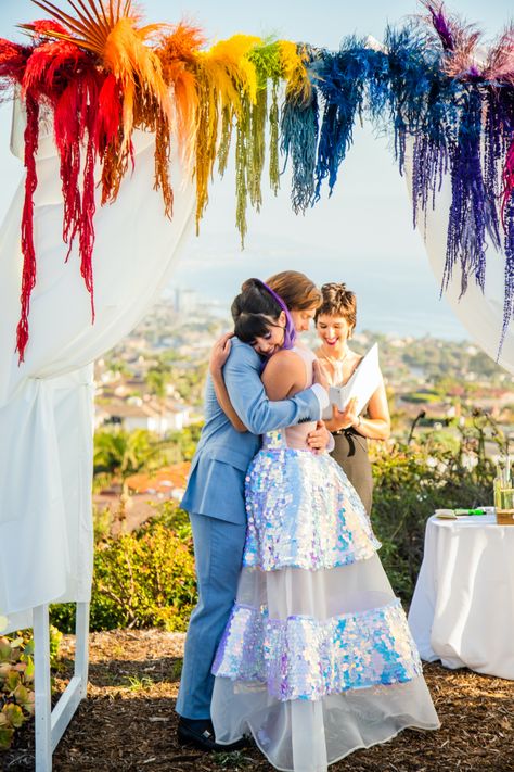 Bonfire On The Beach, Whimsical Wedding Inspiration, Rainbow Garden, Church Wedding Decorations, Fire Dancer, Unplugged Wedding, Rainbow Wedding, Rock N Roll Bride, Festival Inspiration