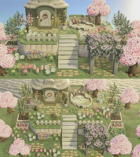 𝚖𝚊𝚛𝚒𝚗𝚘 on Twitter: "ハピパラ🌷🍃… " Cottage Core Animal Crossing, Cottagecore Animal Crossing, Acnh Cottagecore, Animal Crossing 3ds, Animals Crossing, Ac New Leaf, Animal Crossing Guide, Happy Home Designer, Animal Crossing Wild World