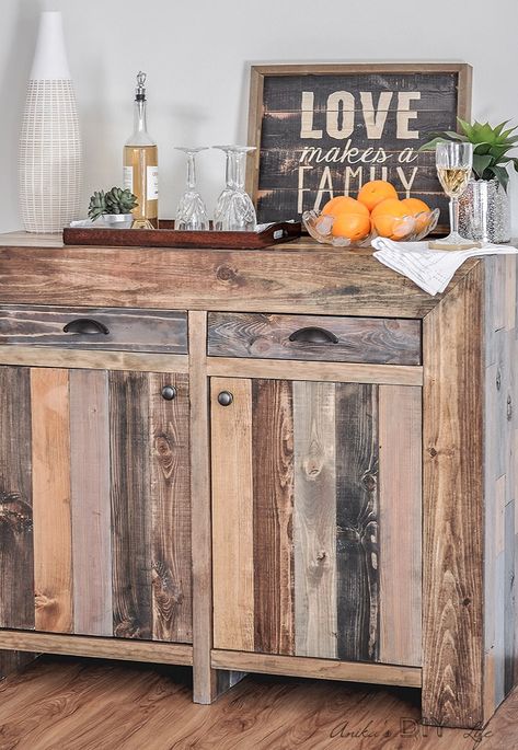 How To Build A DIY Emerson Buffet Diy Buffet Cabinet, Diy Sideboard Buffet, Sideboard Diy, Rocking Horse Woodworking Plans, Diy Buffet, West Elm Inspired, Diy Sideboard, Decoration Buffet, Sideboard Decor