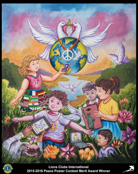 2015-16 Merit Award Winner  Paras Vanjari 11 years old India  Sponsored by Satara Janseva Lions Club Award Winning Drawings, Poster On Peace, World Peace Art, Air Pollution Poster, Pollution Poster, Save Earth Drawing, Peace Drawing, Art Competition Ideas, Earth Drawings