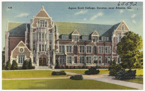 Agnes Scott College, Decatur, GA Agnes Scott College, Georgia Postcard, Buffalo Central Terminal, Decatur Georgia, Georgia College, Timber Architecture, Spring Semester, Decatur Ga, College Aesthetic