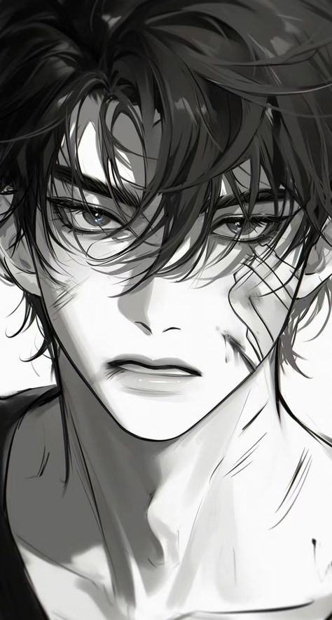 Anime Guy Eyes Drawing, Hot Anime Guy Art Manhwa, Anime Men Eyes, Guy Eyes Drawing, Anime Guy Eyes, Manga Panels Dark, Grunge Pictures, Anime Guy, Manga Drawing Tutorials