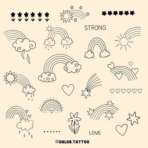 rainbow flash! 🌈 all available for handpoke happy pride month :) happy to edit the designs slightly for you, just ask, and can do different colour combos too :) I can also do other words in this font and rainbow coloured I always do deals when you book more than one in a session. weekends and evenings available too message me or use my booking form to book! @harmlesstattoo Braintree, Essex #rainbowtattoo #handpoketattoo #stickandpoke #sticknpoke #handpoke #smalltattoo #pride #pridemont... Over The Rainbow Tattoo Ideas, Rainbow Name Tattoo, Rainbow Sleeve Tattoo, Rainbow With Clouds Tattoo, Rainbow And Cloud Tattoo, Rainbow Tattoo Ideas Black And White, Double Rainbow Tattoo, Sun And Rainbow Tattoo, Mini Rainbow Tattoo