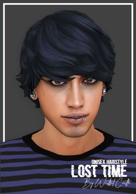 #unisex #emo #style #hair #hairstyle #thesims4 #sims4hair #sims4haircc #sims4cc Sims 4 Masculine Hair, Emo Hair Cc Sims 4, Mullet Side Part, Sims Emo Hair Cc, Sims 4 Male Mullet Cc, Messy Hair Sims 4 Cc Male, Sims 4 Cc Emo Hair, Sims 4 Emo Hair, Sims 4 Messy Hair Male