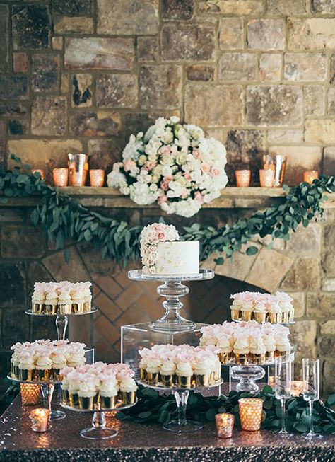 Wedding Cupcake Table, Pedestal Ideas, Wedding Cake And Cupcakes, Acrylic Pedestal, Wedding Table Toppers, Wedding Food Table, Wedding Food Display, Dessert Display Wedding, Cupcake Table