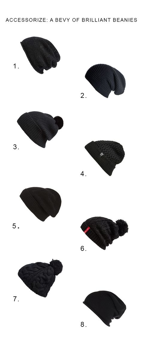 the best black beanies for winter style Beanie Looks Street Styles, Bennies Hats Outfits, Beanie Sketch, Beanie Reference, Bennie Outfits, Slouchy Beanie Outfit, Tomboy Winter Outfits, Black Beanie Outfit, Types Of Beanies