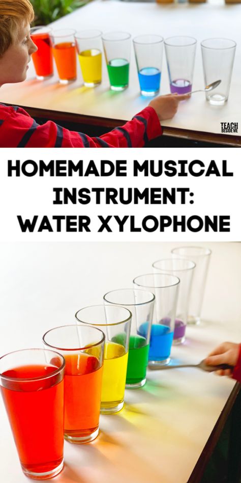 Water Xylophone, Plan 2023, Aktiviti Tadika, Instrument Craft, Music Activities For Kids, Homemade Musical Instruments, Homemade Instruments, Boomwhackers, Diy Instruments