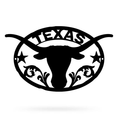 Longhorn Wall Decor, Longhorn Steer, Texas Cowboy, Ranch Sign, Cowboy Belt Buckles, Texas Star, Personalized Metal Signs, Cowboy Belt, Texas Longhorn